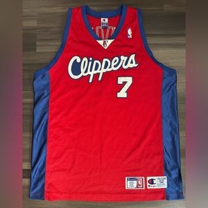 Vtg Champion Los Angeles Clippers Lamar Odom #7 NBA Stitched Jersey Men’s 52 2XL